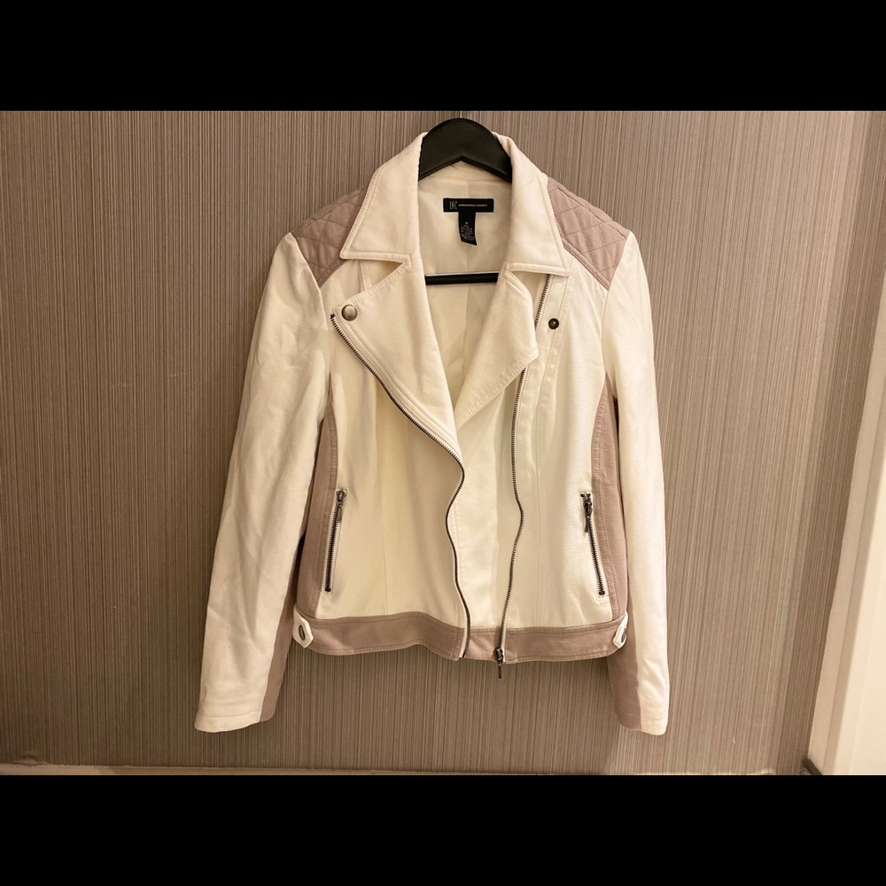 I.N.C International Concepts White Moto Jacket